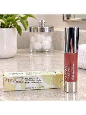 Clinique 01 Amp'd up Apple Chubby Stick Cheek Color Balm 0.21 oz NIB